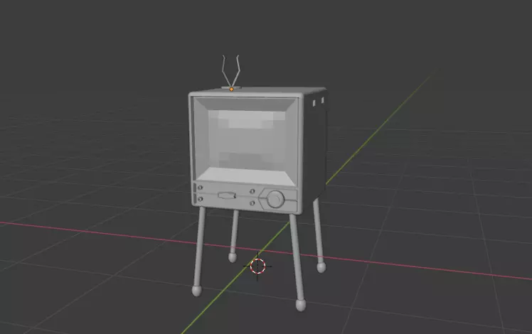 Vintage Japanese TV NEC Free low-poly 3D model