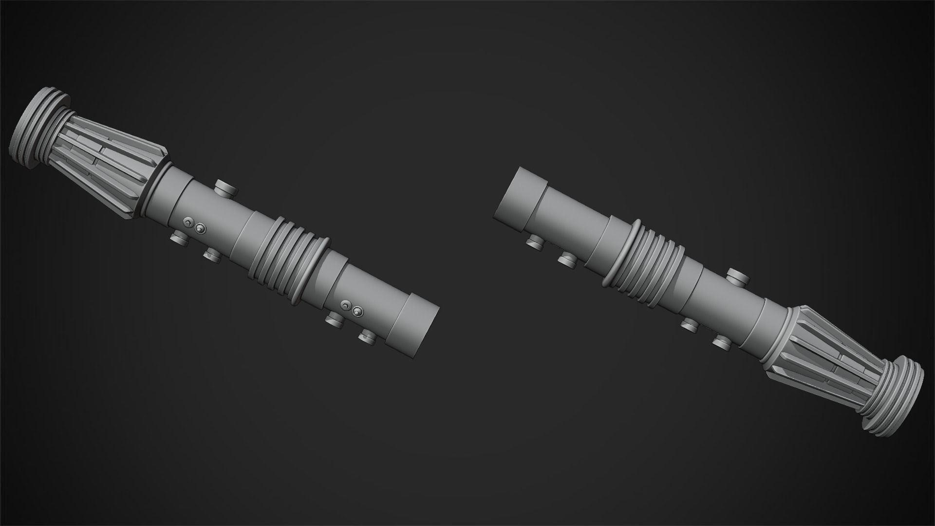 Darth Maul lightsaber for Cosplay 3D print model_10