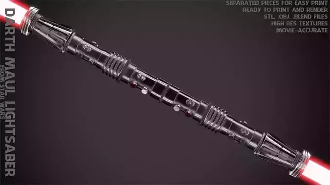 Darth Maul lightsaber for Cosplay 3D print model