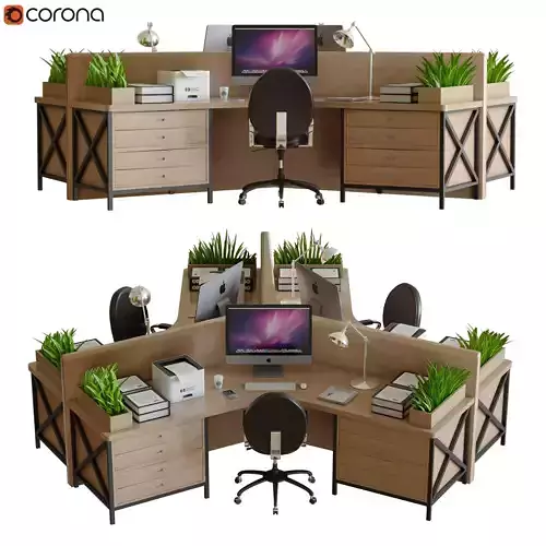 Office furniture 03 3D model