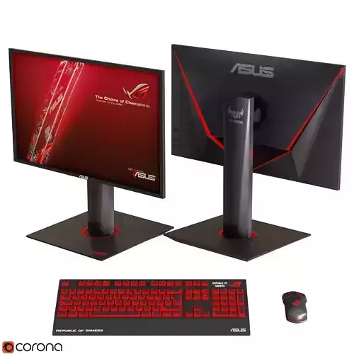 Collection Asus Gaming computer 3D model