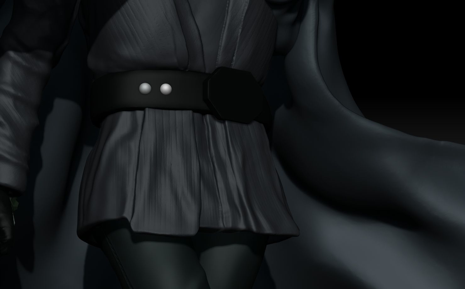 Luke Skywalker fan art Jedi Knight 3D print model_8