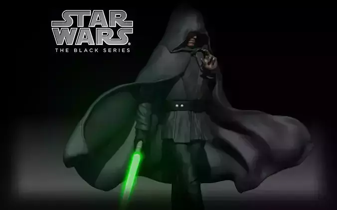Luke Skywalker fan art Jedi Knight 3D model
