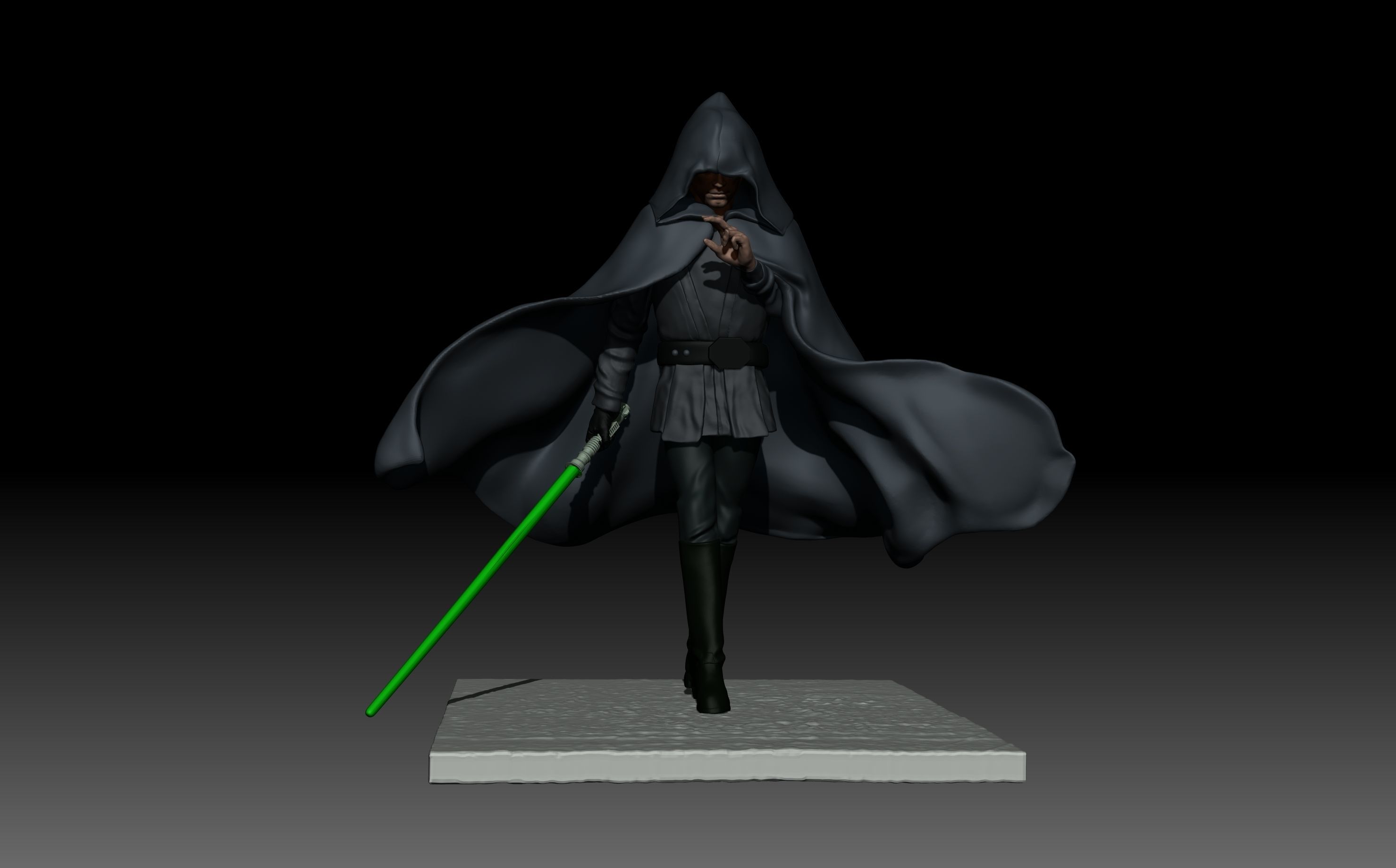 Luke Skywalker fan art Jedi Knight 3D print model_6