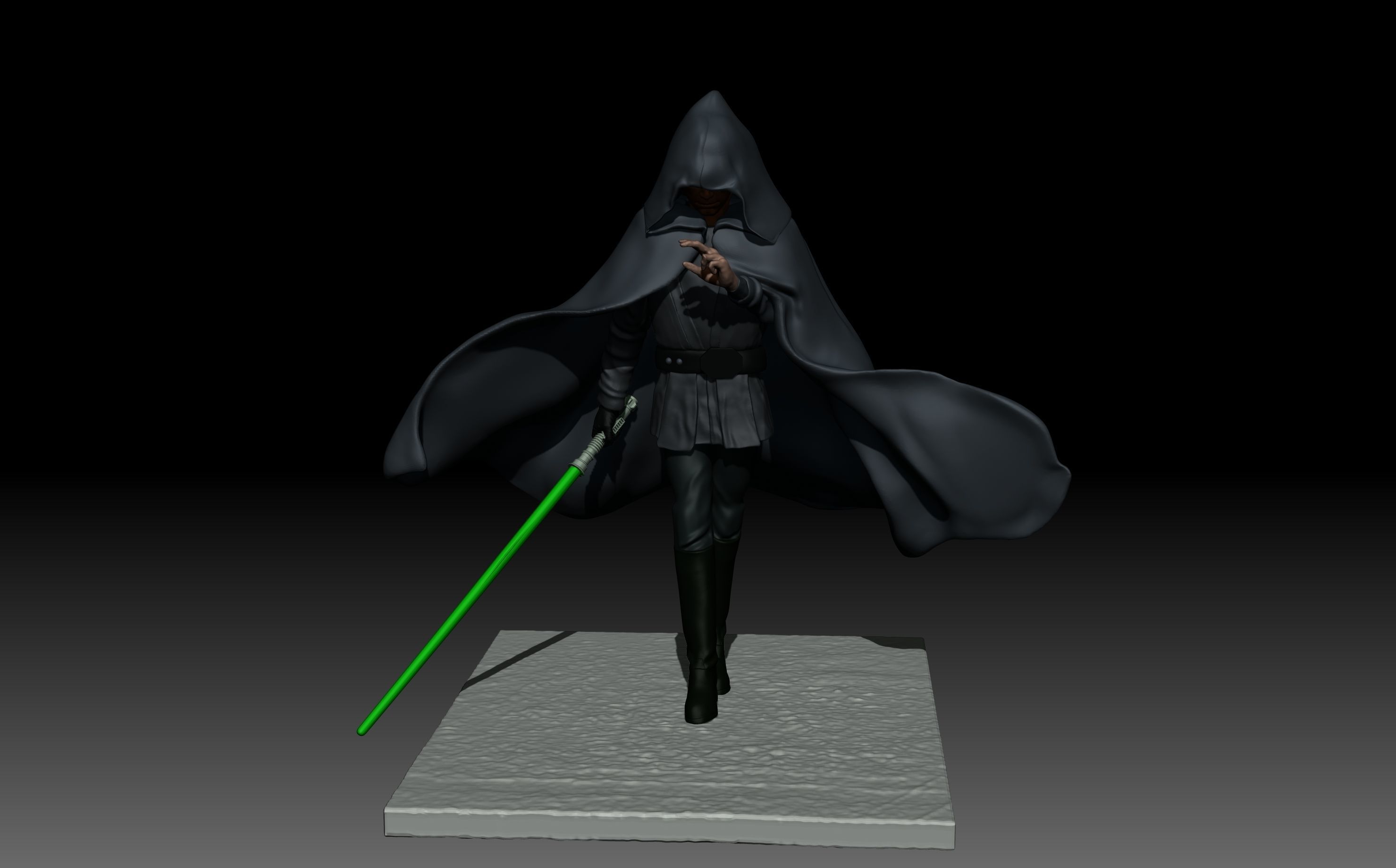 Luke Skywalker fan art Jedi Knight 3D print model_5