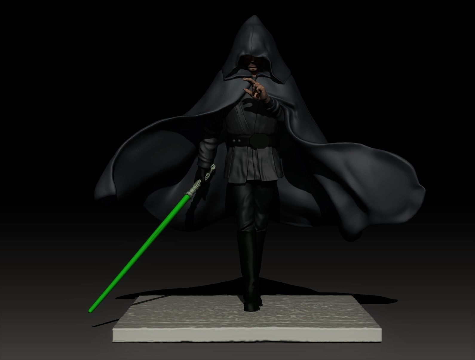 Luke Skywalker fan art Jedi Knight 3D print model_11