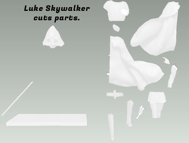 Luke Skywalker fan art Jedi Knight 3D print model_10