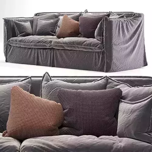 old gray sofa