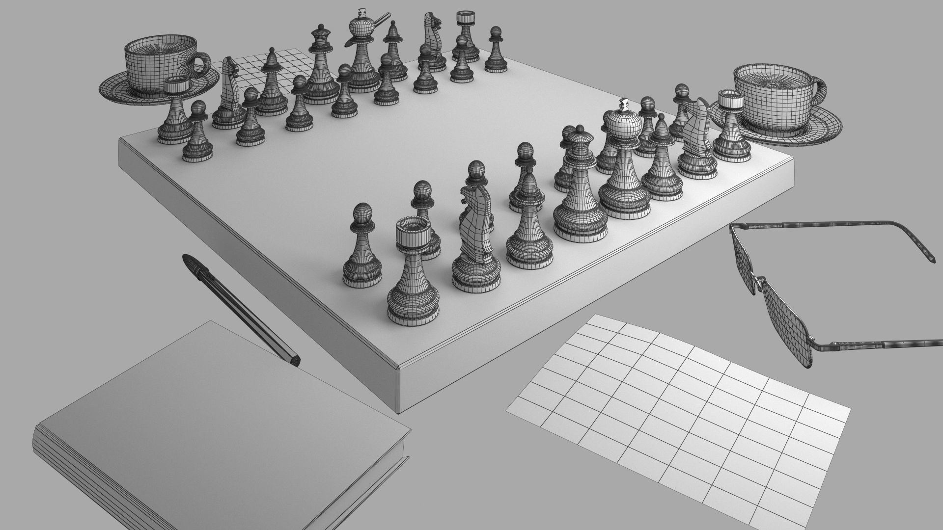 decor model chess Free low-poly 3D model_1