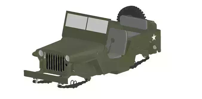SUV body Jeep Willys scale 1 to 18 3D print model