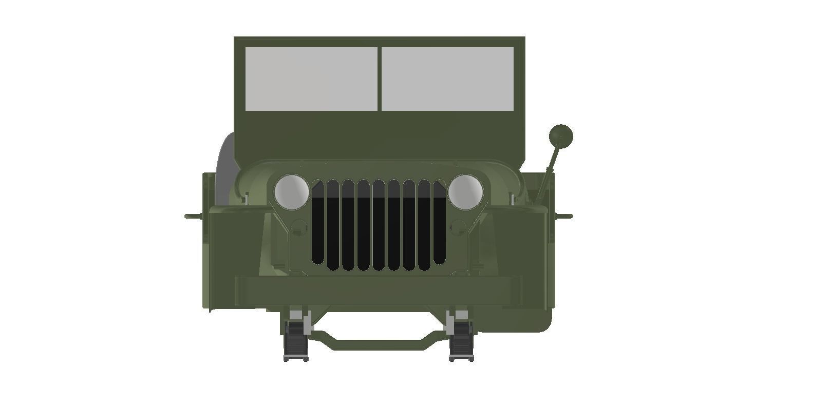 SUV body Jeep Willys scale 1 to 18 3D print model_6