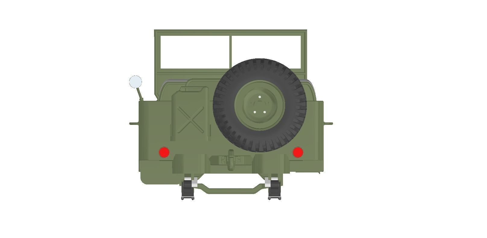 SUV body Jeep Willys scale 1 to 18 3D print model_5