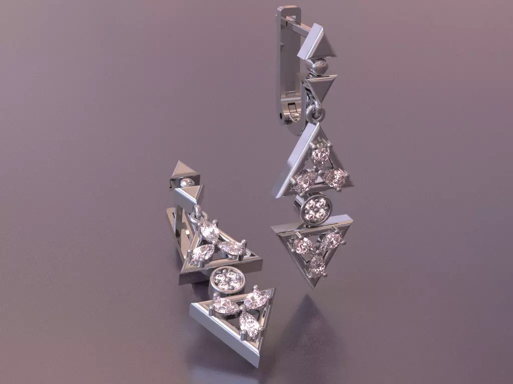 earrings created by matrix gem vision v8 3D print model_0