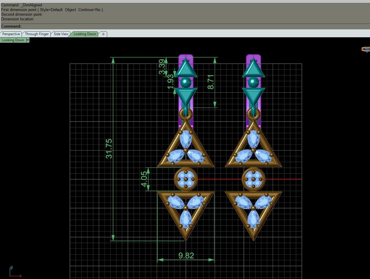 earrings created by matrix gem vision v8 3D print model_6