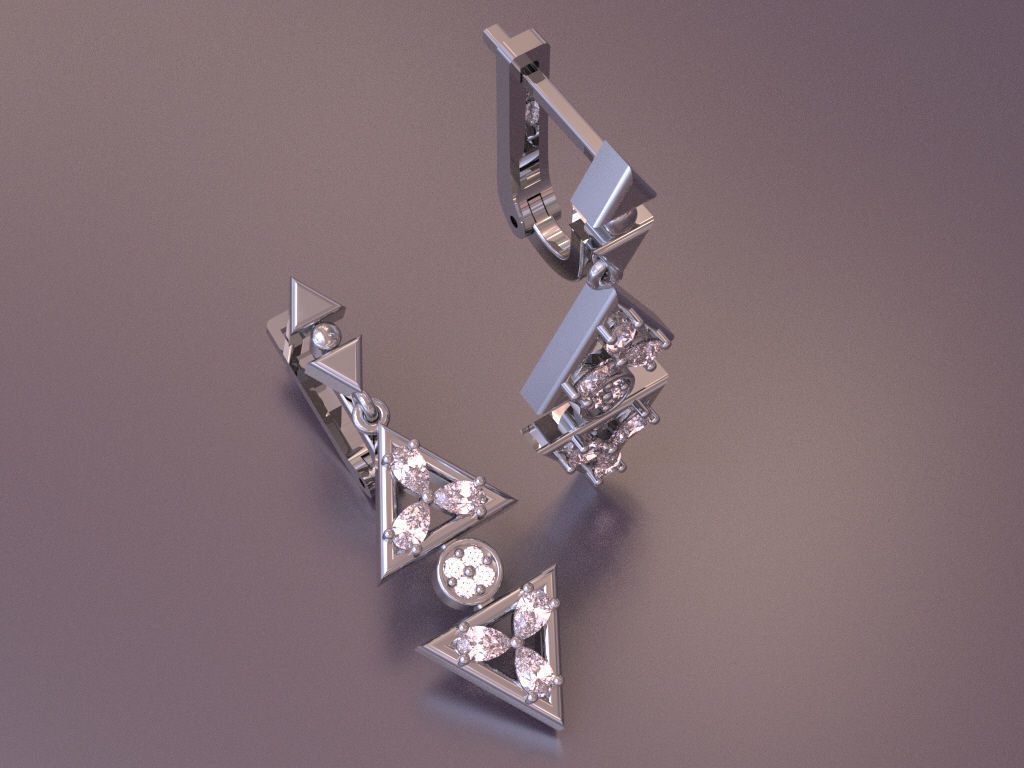 earrings created by matrix gem vision v8 3D print model_3