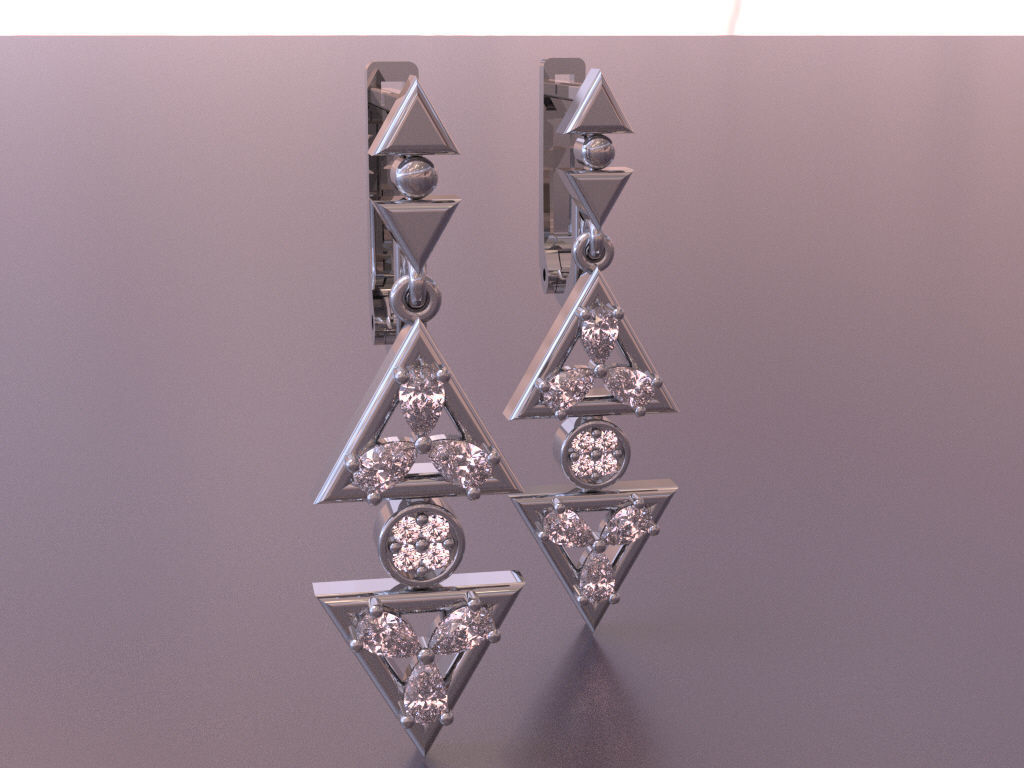 earrings created by matrix gem vision v8 3D print model_1