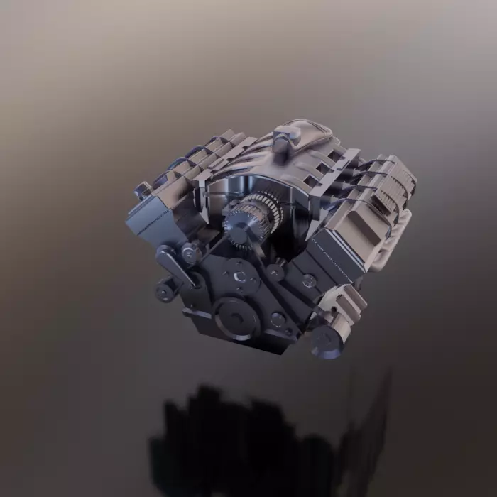 Engine V8 11AUG-E1 3D print model_0