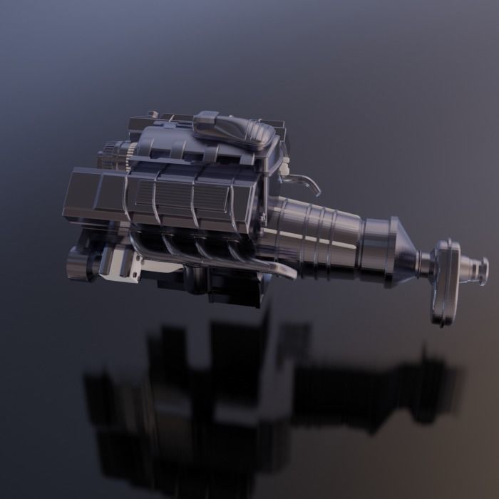 Engine V8 11AUG-E1 3D print model_3