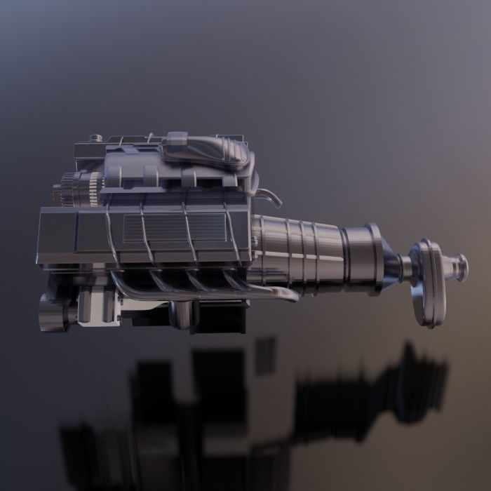 Engine V8 11AUG-E1 3D print model_2