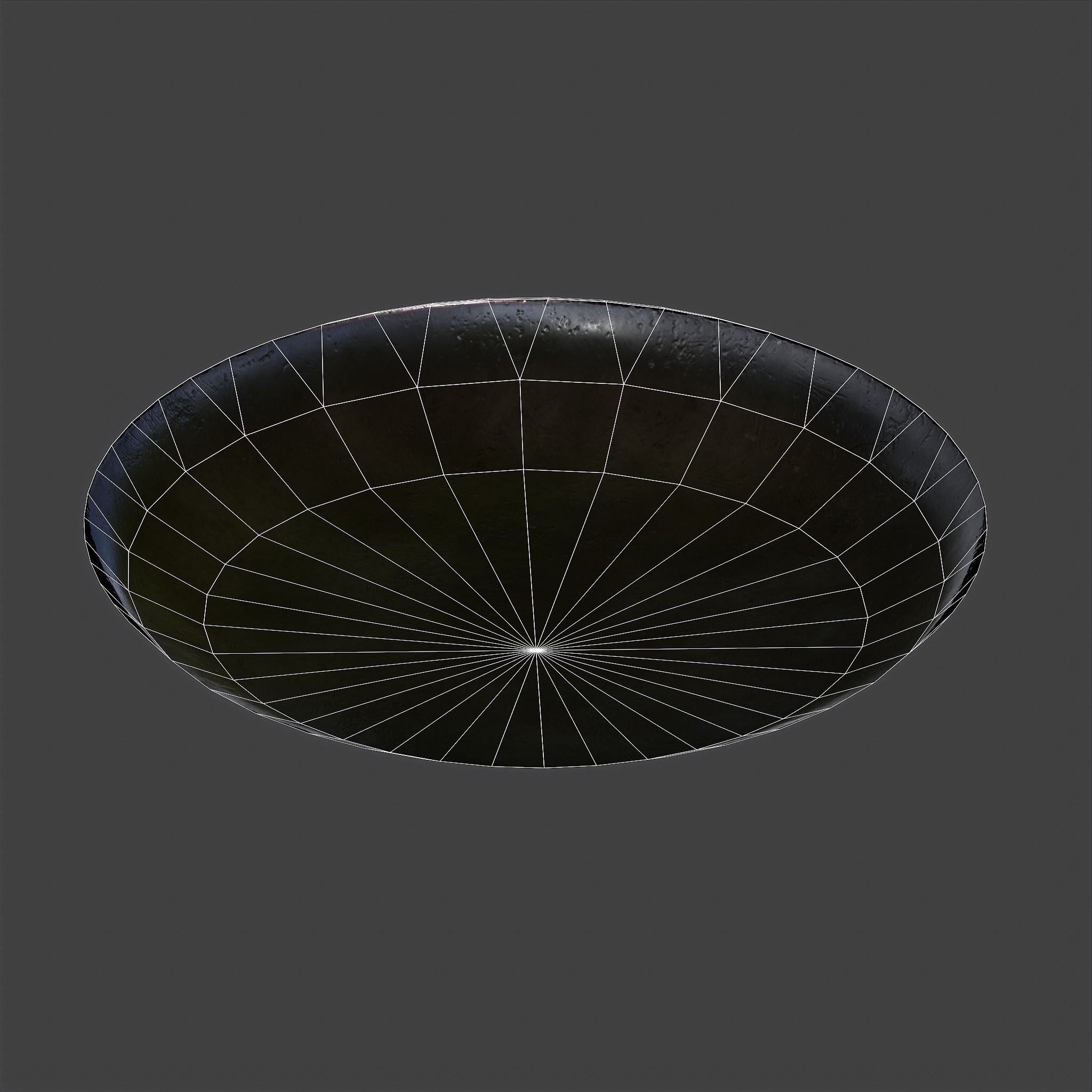 Bones on Plate Low-poly 3D model_28