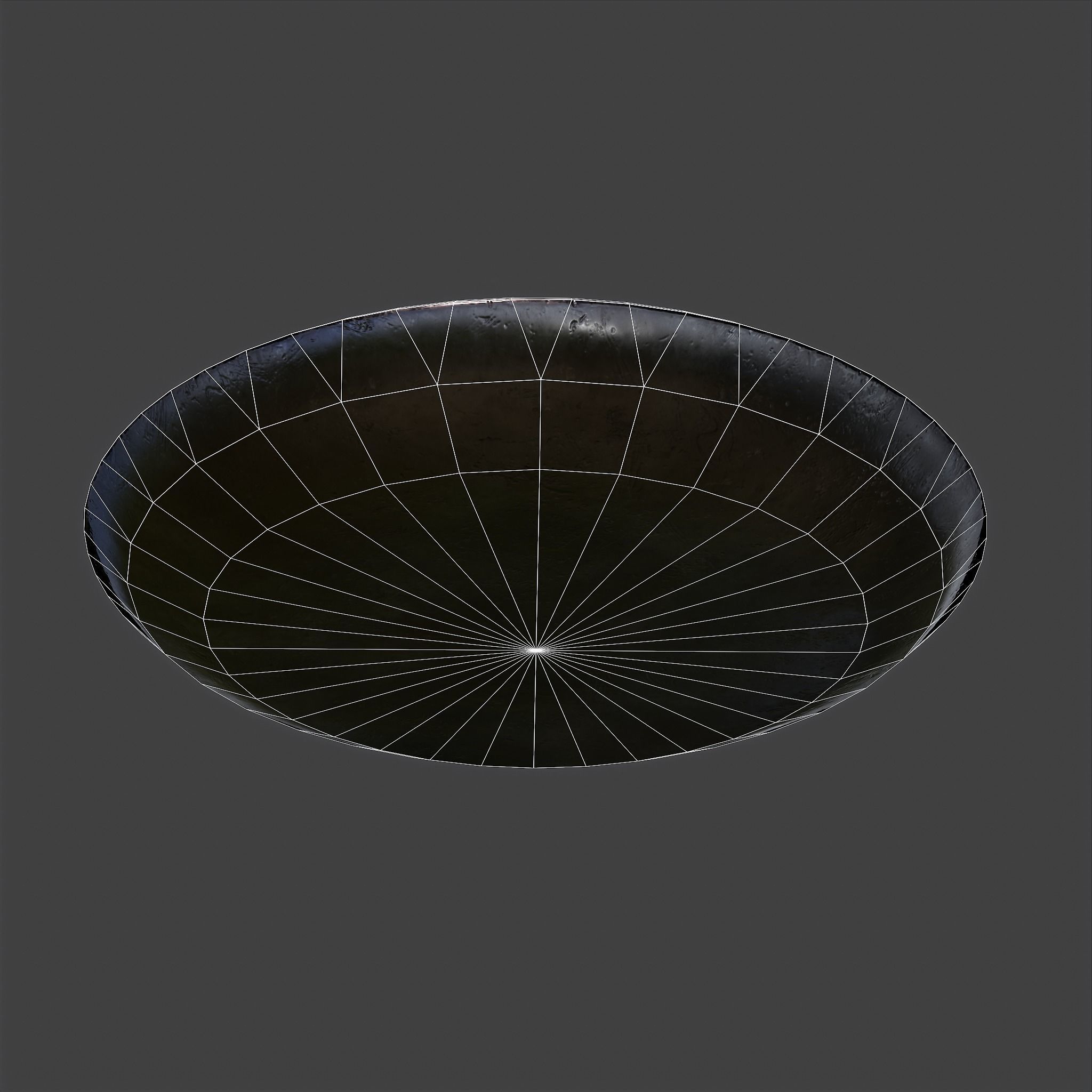 Bones on Plate Low-poly 3D model_29