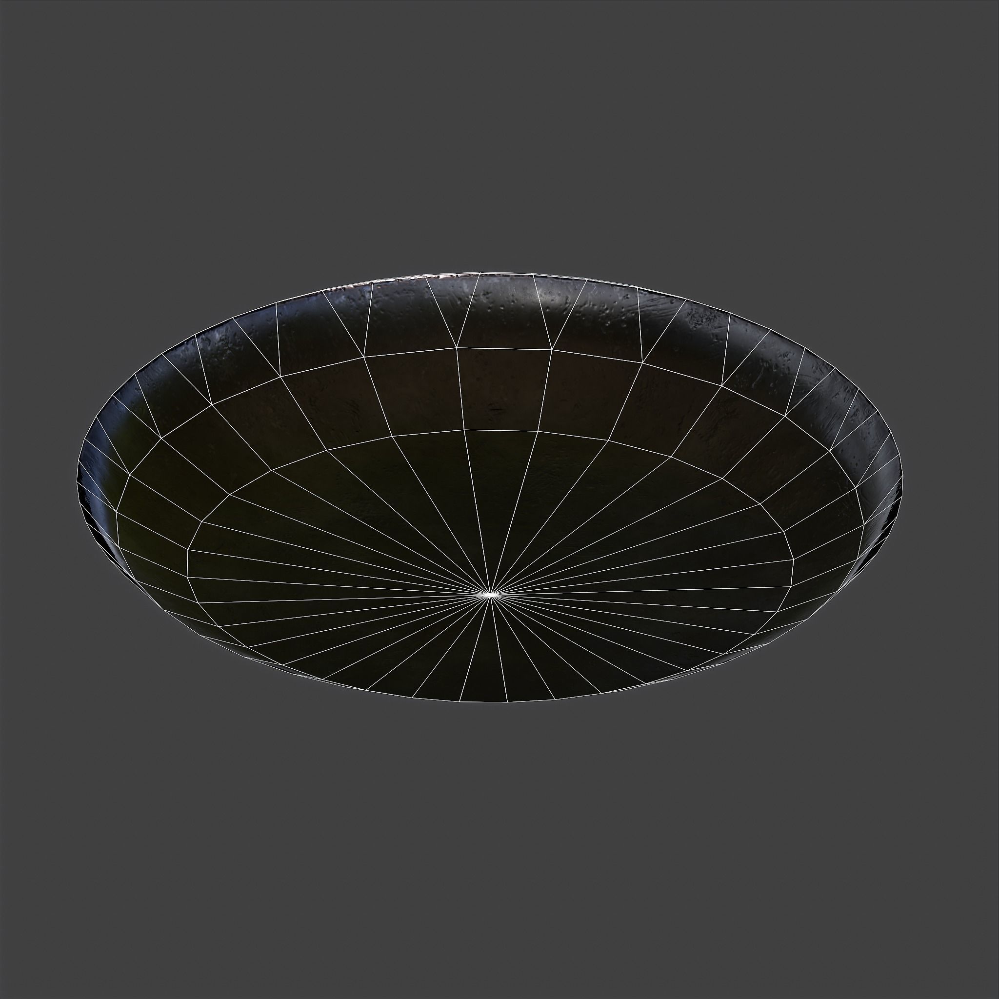 Bones on Plate Low-poly 3D model_27