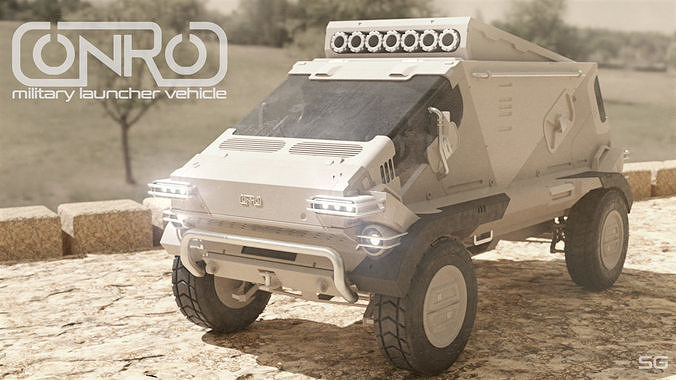 military truck launcher - conroc 3D model