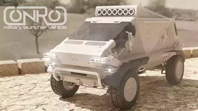 military truck launcher - conroc 3D model