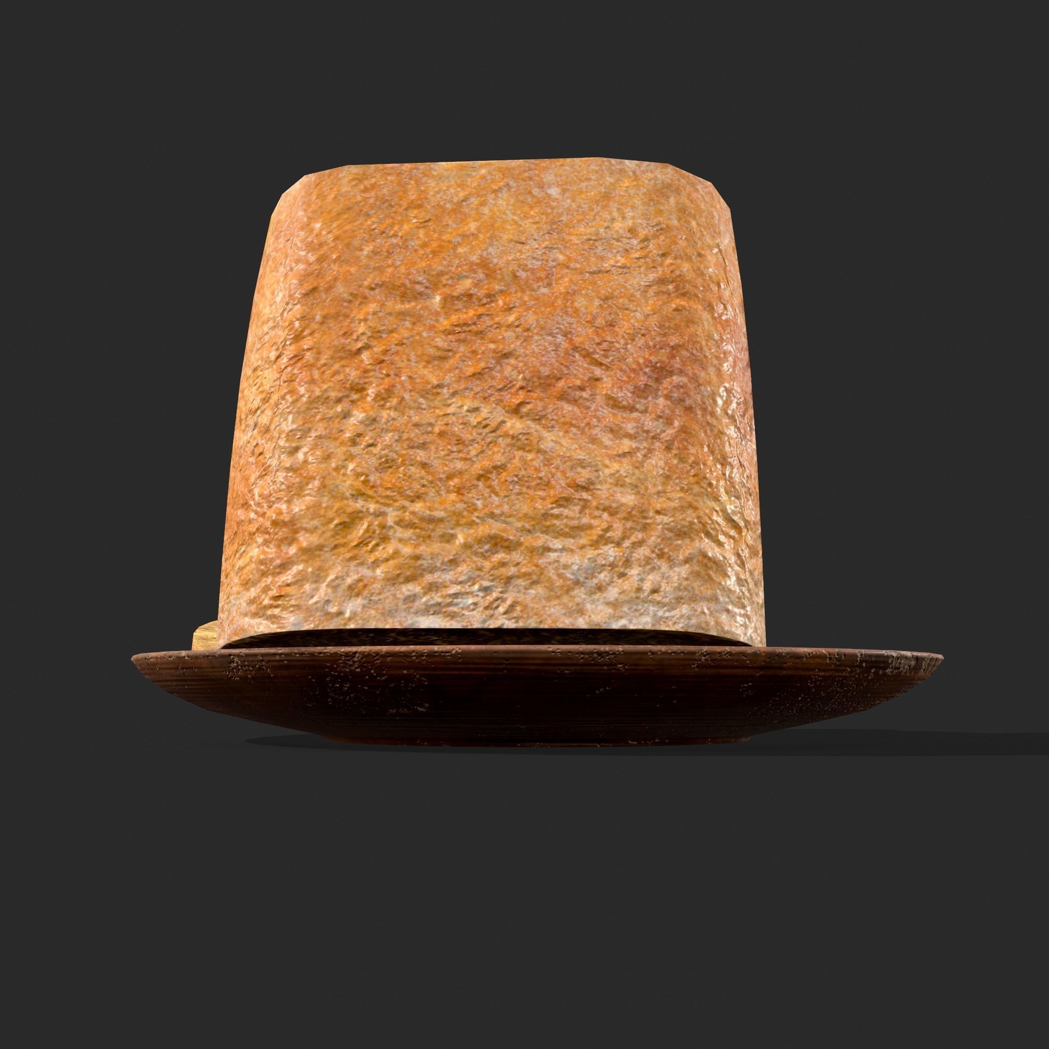 Bread Slices Dish Free low-poly 3D model_22