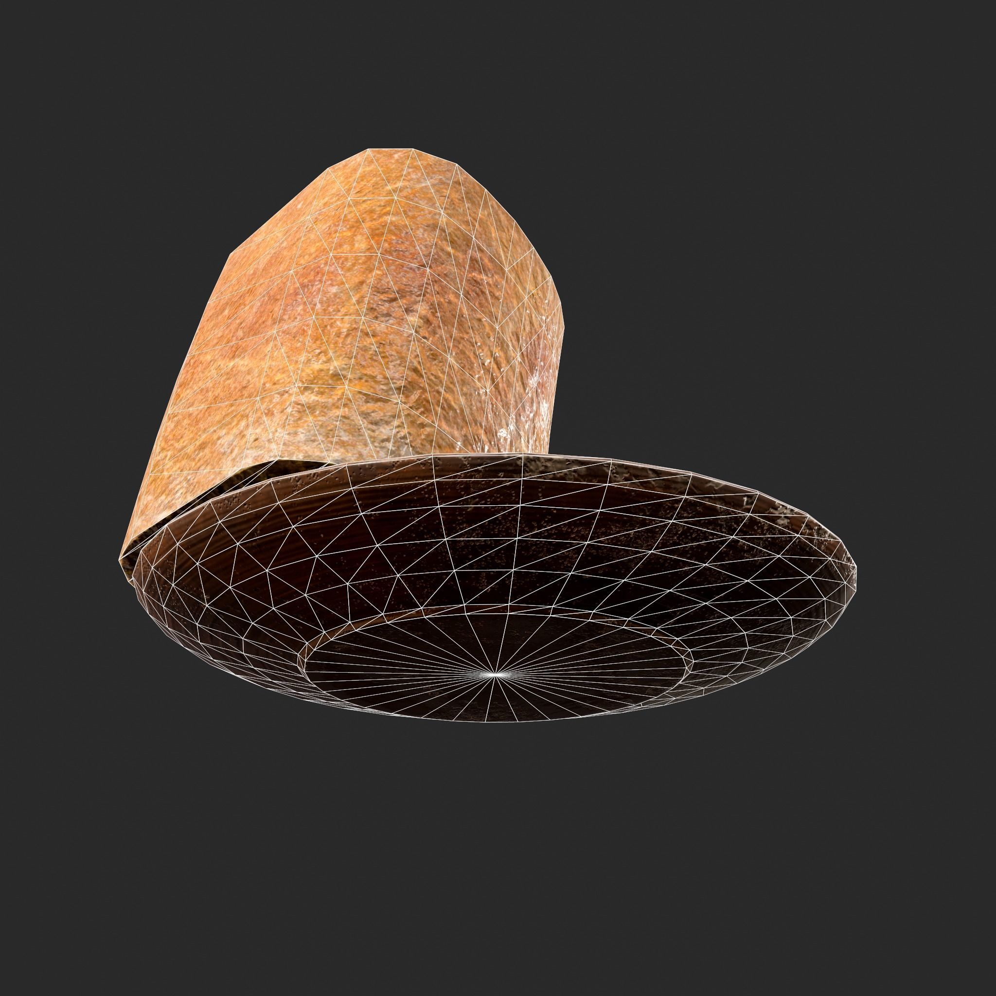 Bread Slices Dish Free low-poly 3D model_38
