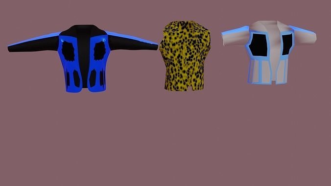 low poly 3d shirts model jacket 3D model