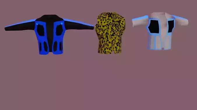 low poly 3d shirts model jacket