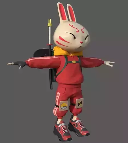 Rabbit ninja character