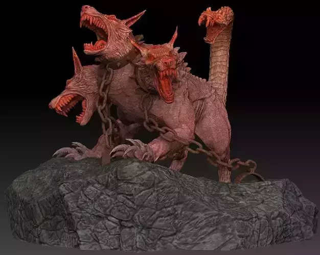 Cerberus the Hound of Hades 3D print model