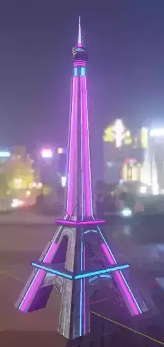 Sci-Fi Eiffel Tower 3D model
