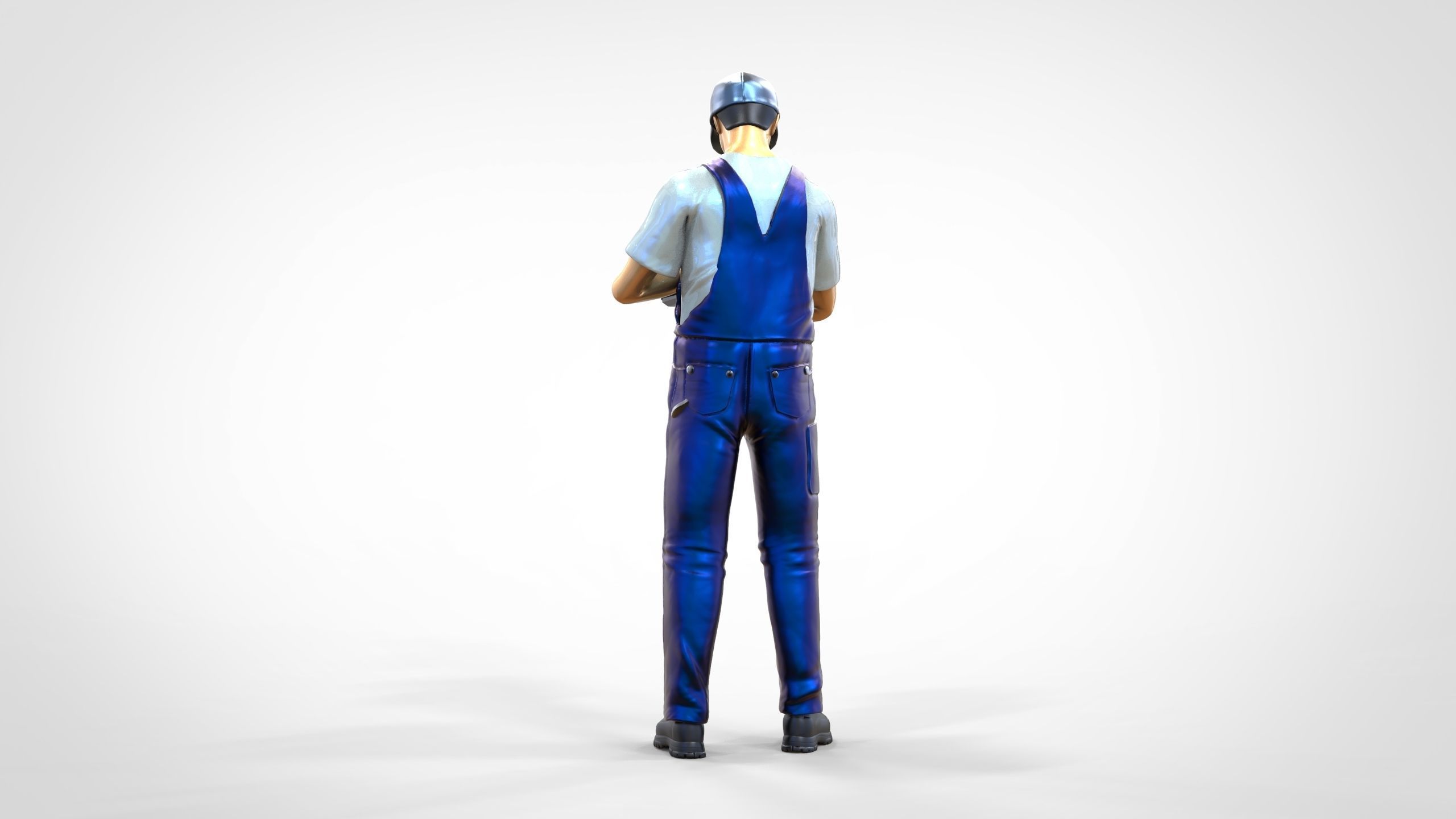 N8 Mechanic diagnose the car with laptop 3D print model_24