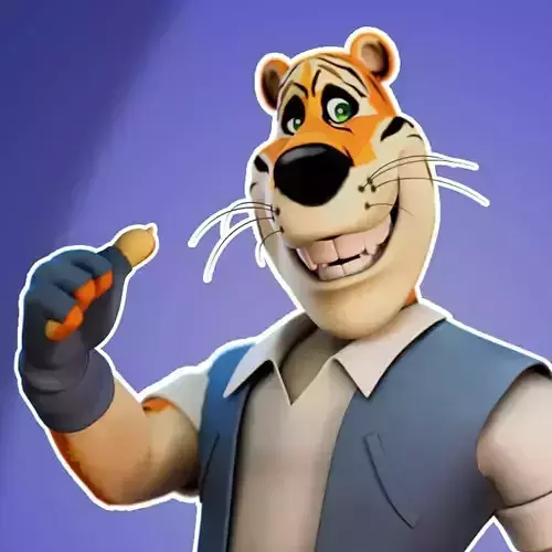 Cartoon Tiger Furry Rigged