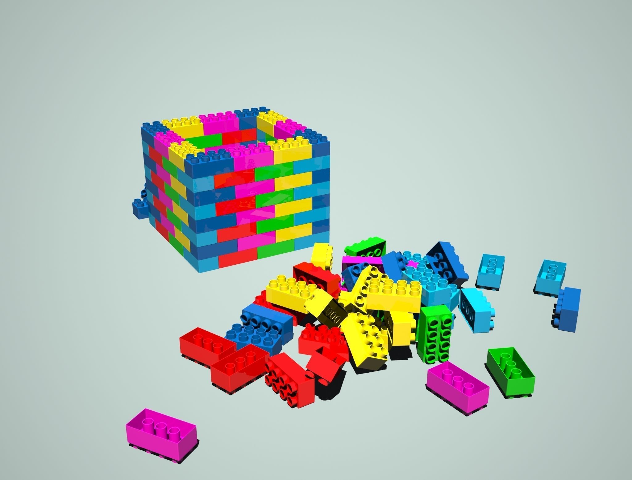 lego toys Free 3D model_1