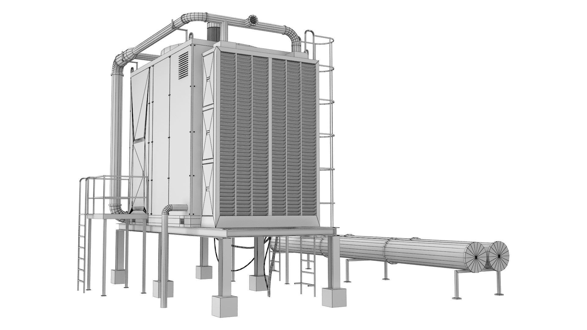 Rooftop Cooling Unit 2 3D model_8