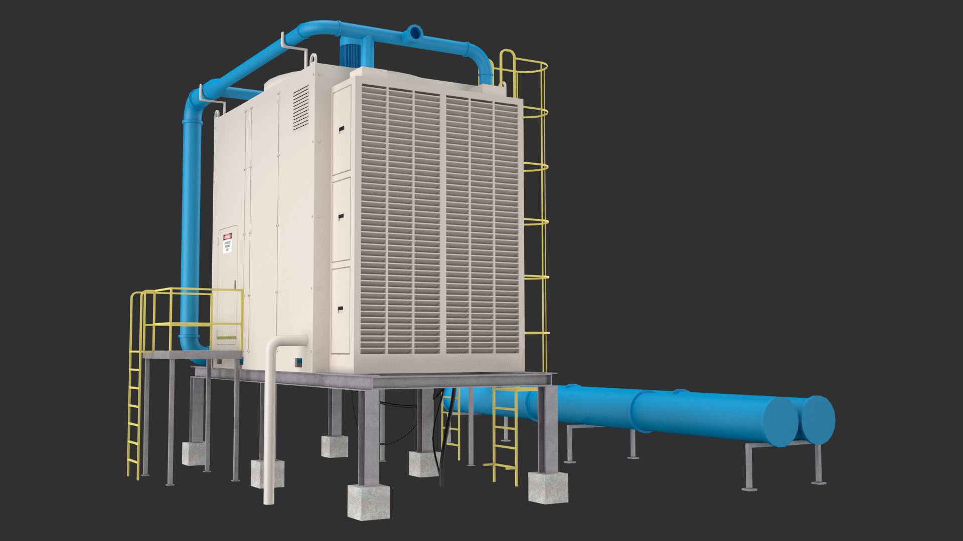 Rooftop Cooling Unit 2 3D model_4