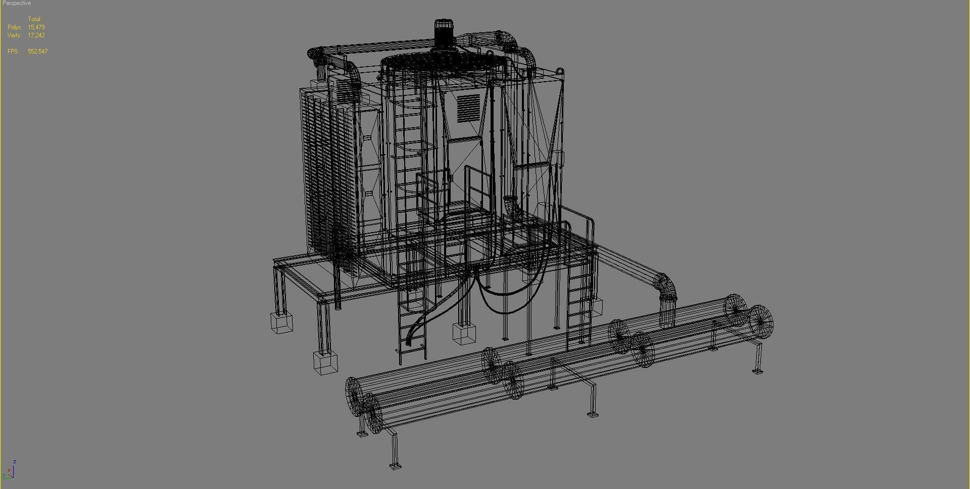 Rooftop Cooling Unit 2 3D model_15