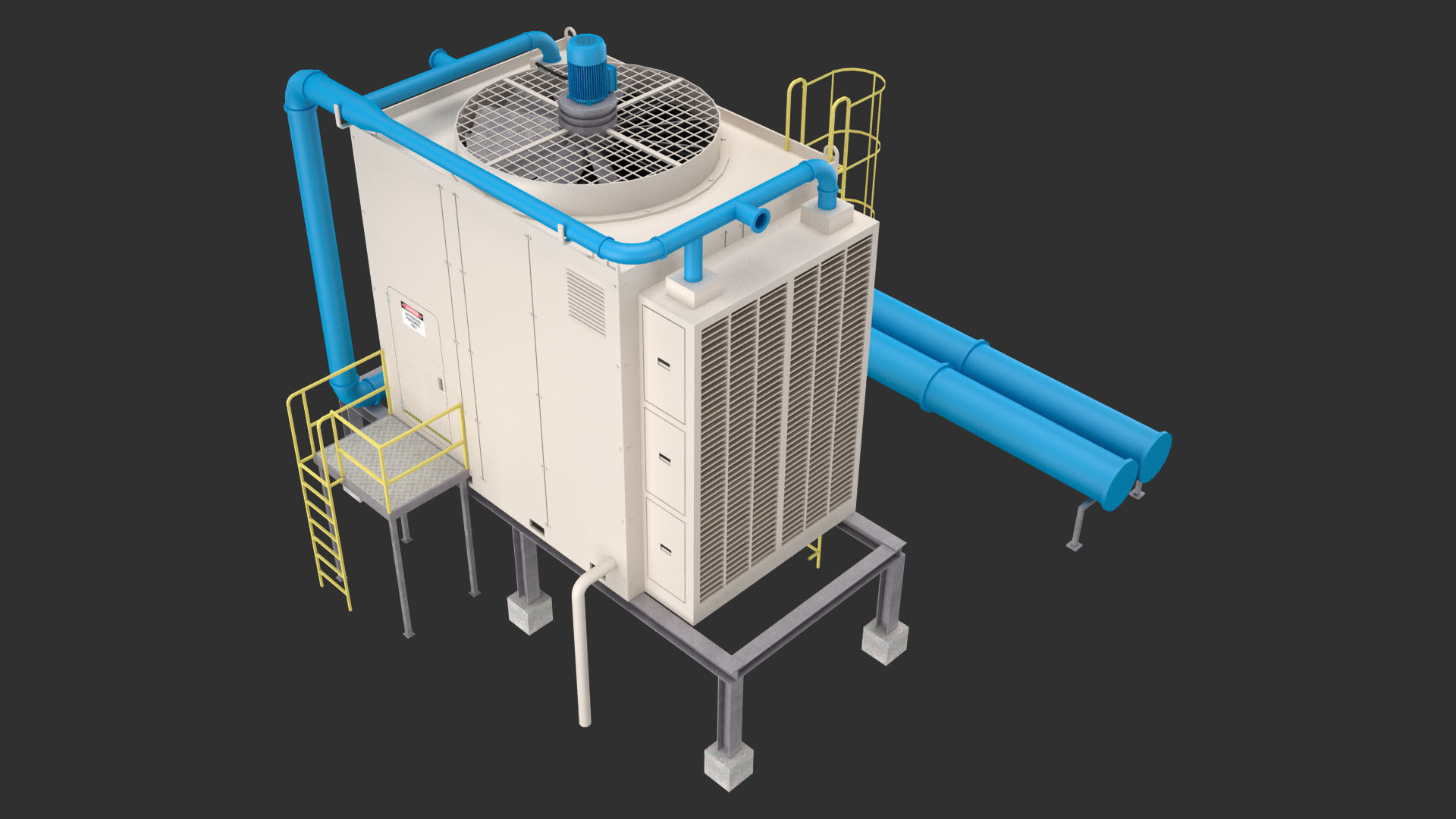 Rooftop Cooling Unit 2 3D model_6