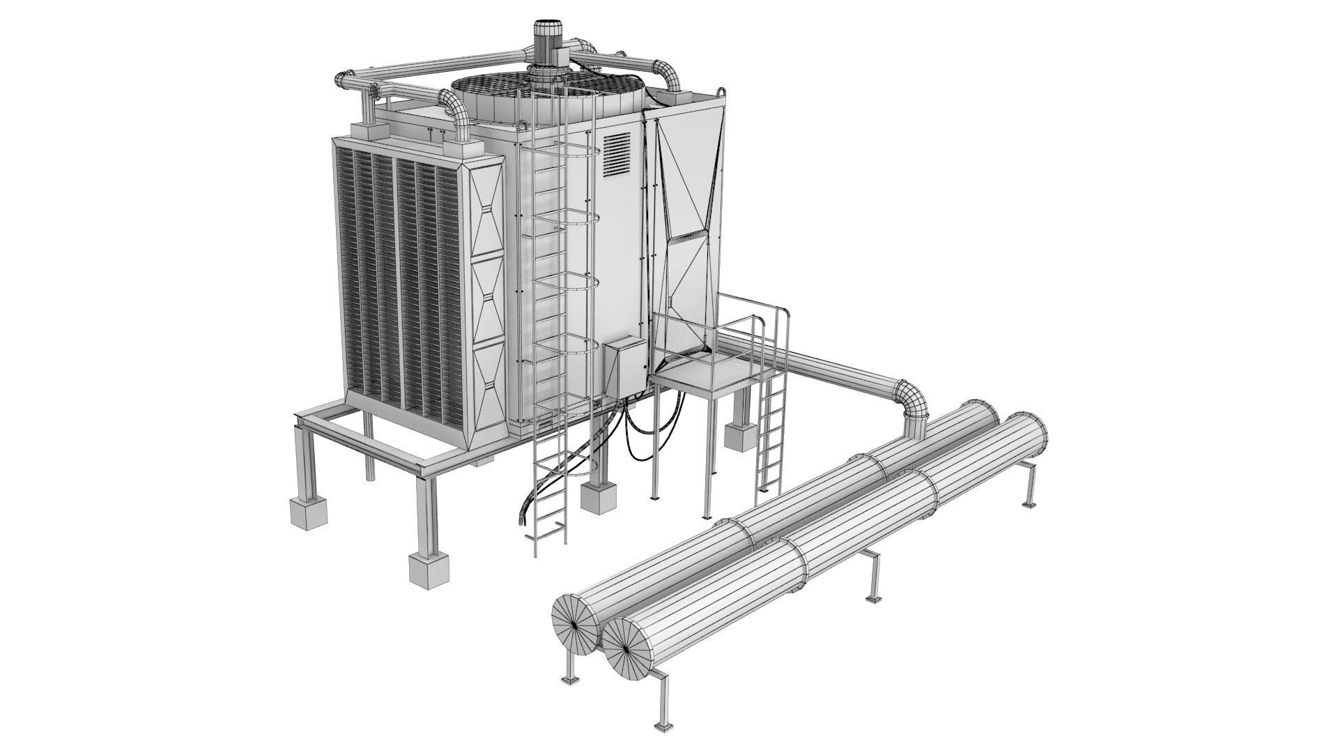 Rooftop Cooling Unit 2 3D model_7