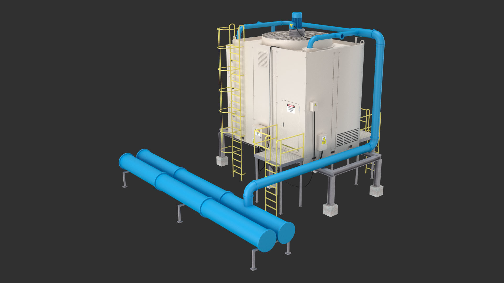 Rooftop Cooling Unit 2 3D model_1