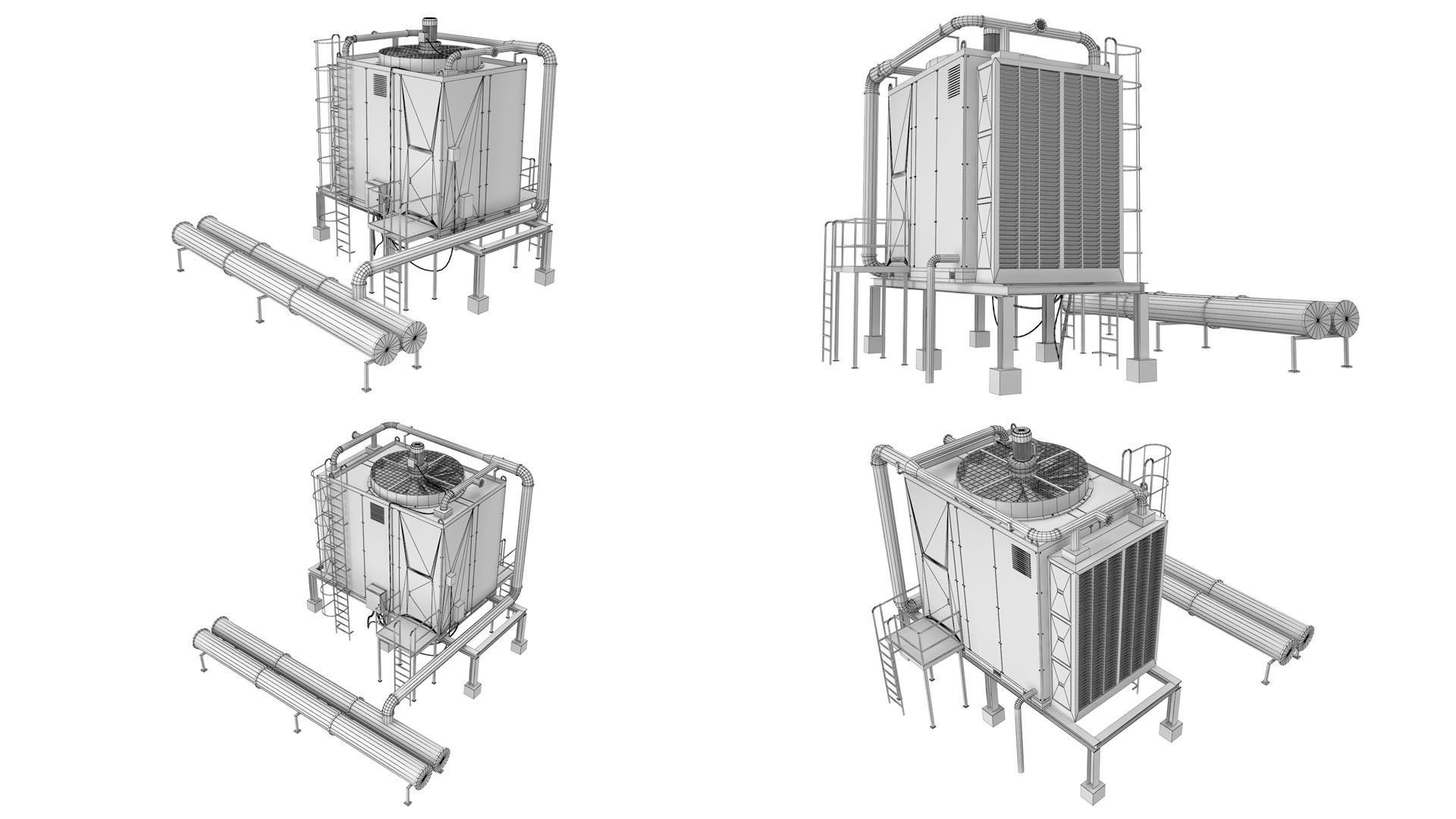 Rooftop Cooling Unit 2 3D model_11