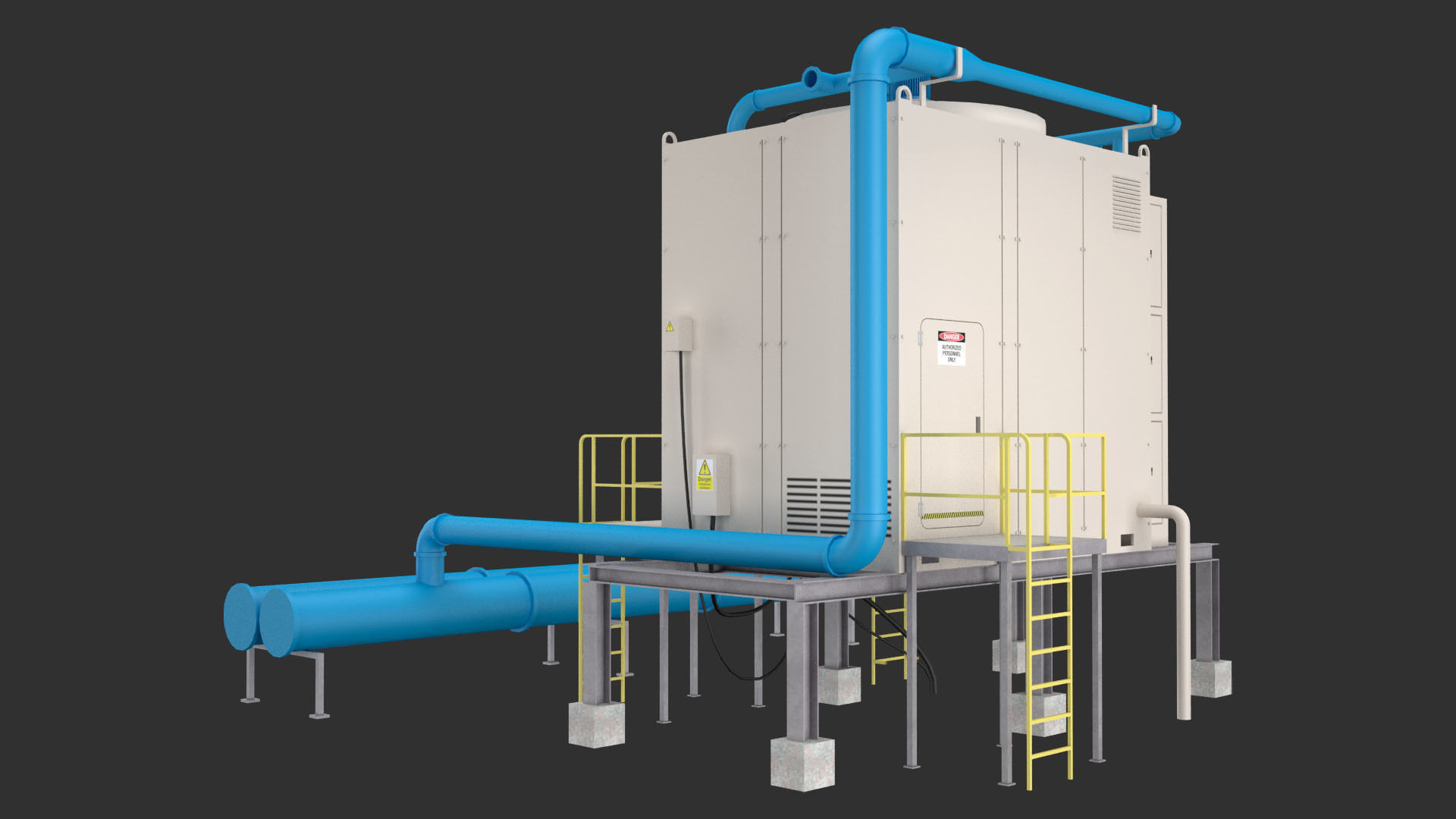 Rooftop Cooling Unit 2 3D model_2