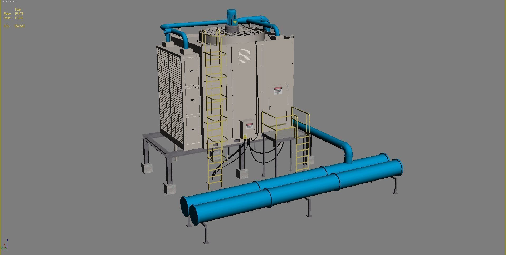 Rooftop Cooling Unit 2 3D model_13