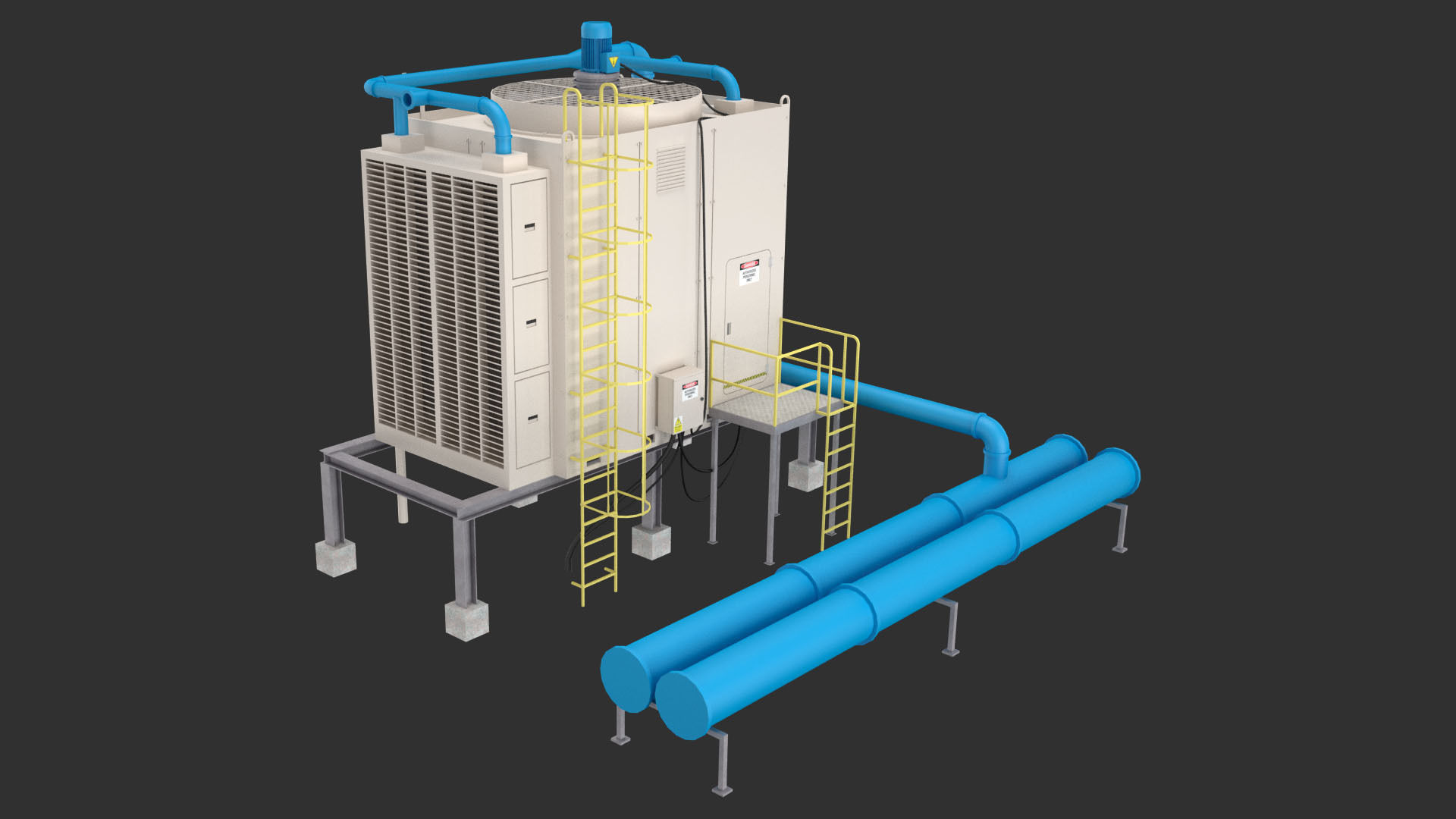 Rooftop Cooling Unit 2 3D model_3