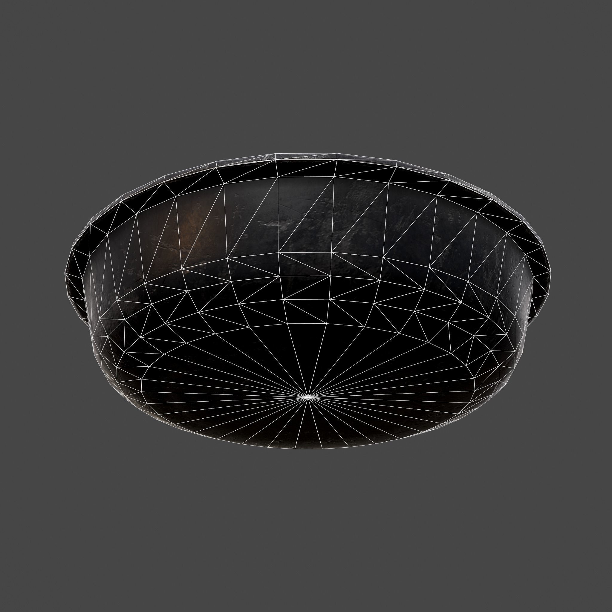 Pastry in bowl Low-poly 3D model_27