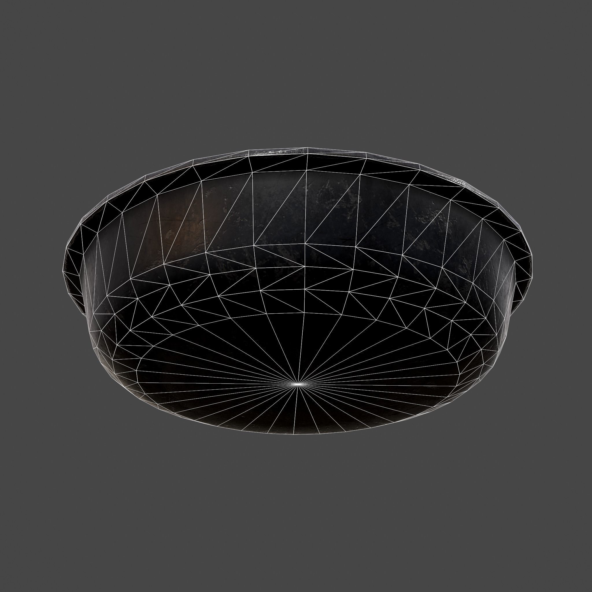 Pastry in bowl Low-poly 3D model_26